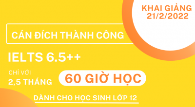 LỚP LUYỆN THI IELTS CẤP TỐC DÀNH RIÊNG CHO HỌC SINH LỚP 12 